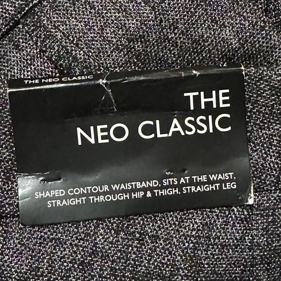 Nine West SZ 12 Neo Classic Dress Pants Straight Flat Front Pockets Black Ivory - Picture 6 of 9